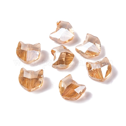 100 шт. Гальванические стеклянные бусины EGLA-P060-01B-PL01-1