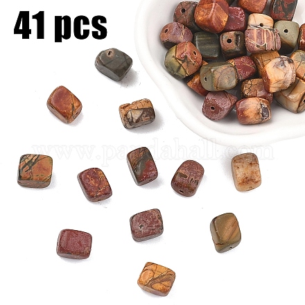 1 нить бусин из натурального камня пикассо/полихромной яшмы&nbsp;G-YW0002-91-1