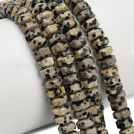Природные яшмы далматин бисер нитей&nbsp;G-G317-A16-3x6mm-1