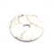 Donut/Pi Disc Natural Gemstone Pendants, Howlite, Donut Width: 16mm, 40x5.5mm, Hole: 8mm
