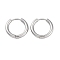 Tarnish Resistant 202 Stainless Steel Huggie Hoop Earrings, with 316 Stainless Steel Pin, Thick Hoop Earrings, Ring, Stainless Steel Color, 10 Gauge, 16.5x16x2.5mm, Pin: 1mm