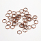 Iron Open Jump Rings, Nickel Free, Red Copper, 5x0.7mm, Inner Diameter: 3.6mm, about 20000pcs/1000g