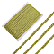 Metallic Polyester Braided Lace Trim, Sewing Centipede Lace Ribbon, for Clothes Accessories and Curtains Accessories, Yellow Green, 1/4 inch(7.5mm), about 38.28 Yards(35m)/pc