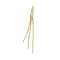 Brass Serpentine Chains Tassel Big Pendants, Golden, 61.5x3x1mm, Hole: 1.8mm