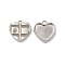 Non-Tarnish 304 Stainless Steel Pendant Rhinestone Settings, Heart, Stainless Steel Color, Fit For 2mm Rhinestone, 16.5x14.5x14mm, Hole: 3mm