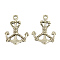 Tibetan Style Alloy Anchor Pendants, Cadmium Free & Nickel Free & Lead Free, Antique Silver, 25x18x2.5mm, Hole: 2mm