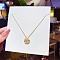 Stainless Steel Cable Chain Necklaces, Rhinestone Pendant Necklaces, Clover, 8.27~19.69 inch(21~50cm)