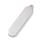 Non-Tarnish 304 Stainless Steel Pendants, Stamping Blank Tag, Manual Polishing, Rectangle, Stainless Steel Color, 40x9x2.5mm, Hole: 1.8mm