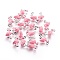 Brass Enamel Pendants, Flamingo Shape, Nickel Free, Pink, Real Platinum Plated, 16x10.5x4.5mm, Hole: 1.4mm