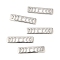 Brass Moon Phase Bar Links, Long-Lasting Plated, Rectangle Pendants, Real Platinum Plated, 20x5x1mm, Hole: 0.7mm