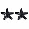 Acrylic Beads, Imitation Gemstone Style, Starfish, Black, 39x42.5x11.5mm, Hole: 2mm, about 85pcs/500g