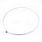 Brass Necklace Making, Rigid Necklaces, Silver Color Plated, 5-1/2 inch(14cm)