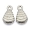 CCB Plastic Pendants, Shell, Platinum, 24x14x6mm, Hole: 2.5mm