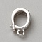 Rhodium Plated 925 Sterling Silver Pendant Bails, Platinum, 10.5x7.5x2.5mm, Hole: 1.2mm