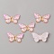 Gradient Printed Acrylic Pendans, Butterfly Charm, Pearl Pink, 18.5x32x4.5mm, Hole: 1.2mm