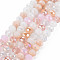 Electroplate Glass Beads Strands, AB Color Plated, Faceted, Rondelle, Pearl Pink, 7.5~8x6mm, Hole: 1.5mm, about 69~72pcs/strand, 16.54 inch~17.24 inch(42cm~43.8cm)
