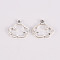 Tibetan Style Alloy Charms, Lead Free & Cadmium Free, Cloud, Antique Silver, 12.5x14x1mm, Hole: 1.5mm
