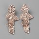 Серьги-гвоздики из сплава с подвесками для женщин EJEW-WH0020-01RG-1