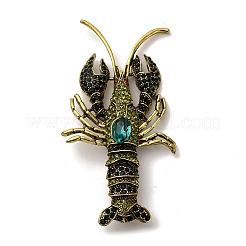 Сплав горный хрусталь брошь&nbsp;LS-JEWB-K027-04B-AG