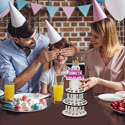 2 шт. Деревянная 2-ярусная подставка для кексов 3 стилей&nbsp;DIY-DC0003-99