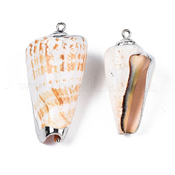 Гальванические подвески из натуральной спирали&nbsp;SSHEL-S266-031