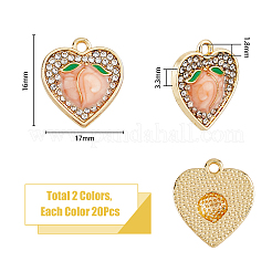 40шт 2 цвета сплава эмалевые подвески&nbsp;FIND-DC0003-28