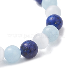 Браслеты из окрашенного натурального кварца и кунжутной яшмы&nbsp;BJEW-JB13403