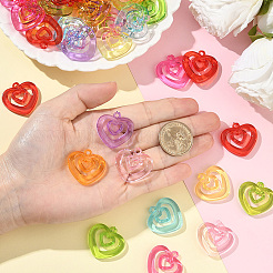 80шт прозрачные акриловые подвески&nbsp;TACR-SP0001-32