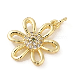 Латунные микропаве прозрачные подвески с фианитом&nbsp;ZIRC-P121-05B-G