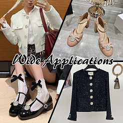 6 шт. запонки из сплава со стразами&nbsp;BUTT-MA0001-11