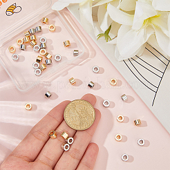 50шт 2 цвета латунные бусины&nbsp;KK-BBC0022-69