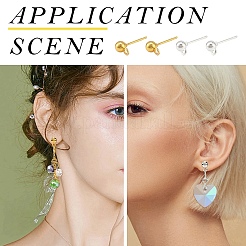 Серьги-пусеты с железным шариком&nbsp;IFIN-YW0003-69