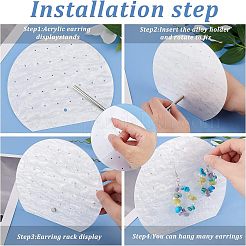 2 комплект из 2-х съемных непрозрачных акриловых подставок для сережек&nbsp;EDIS-FG0001-52