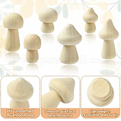 24 шт. 6 стиля неокрашенного натурального дерева украшения&nbsp;WOOD-YW0001-44