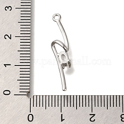 Латунные микропаве прозрачные подвески с фианитом&nbsp;KK-M301-12P