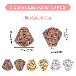 90 шт. двухцветные конусы из сплава&nbsp;PALLOY-WR0001-13