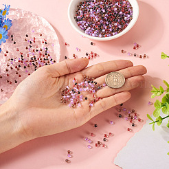 100 г прозрачные стеклянные круглые бусины&nbsp;SEED-TA0001-44B