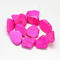 Крашеные нити бусин из натурального магнезита G-M156-14