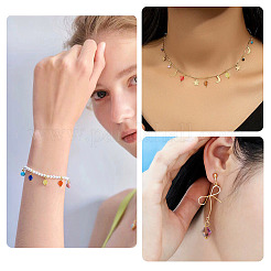 100 шт. 10 цветных гальванических стеклянных подвески&nbsp;PALLOY-TAC0199