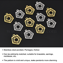 20 шт. 2 цвета 201 подвески из нержавеющей стали&nbsp;STAS-UN0031-02