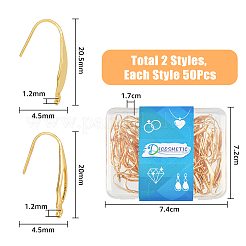 100 шт. 2 крючка для сережек из нержавеющей стали 316&nbsp;STAS-DC0011-14