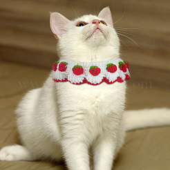 2 шт. 2-х цветный шерстяной тканый воротник с цветочным узором&nbsp;AJEW-FH0005-33B