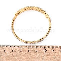 Женские браслеты-манжеты из нержавеющей стали 304 с микропаве из кубических цирконий&nbsp;BJEW-K293-04B-G