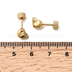 Серьги-гвоздики с черепами из нержавеющей стали 304&nbsp;LS-EJEW-C166-01G