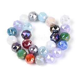 Непрозрачные стеклянные круглые бусины нити&nbsp;EGLA-T029-8mm-12A-09