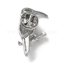 Дятел платина цинковый сплав эмалированный штифт&nbsp;JEWB-D068-02P-02