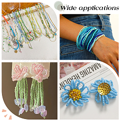 225 г 15 стилей стеклянных бусин&nbsp;SEED-WR0001-14