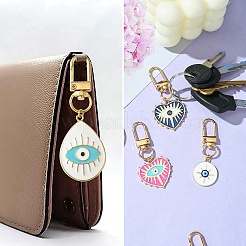 Подвеска-подвеска из сплава эмали в виде слезы со сглазом&nbsp;HJEW-YW00017-01