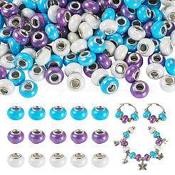 150шт европейские бусины из непрозрачной смолы&nbsp;RESI-TA0004-72A