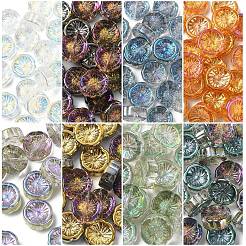 20 шт. прозрачные бусины из гальванического стекла с полным радужным покрытием&nbsp;EGLA-YW0005-20